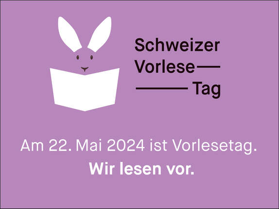 Flyer Schweizer Vorlesetag im Spiilruum am 22.05.2024 kostenloser Anlass